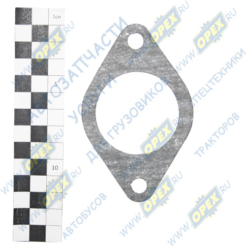 240-1003031 Прокладка ромбич. 108х68х3,5; фвнутр.=49; 2отв.ф10, впуск.трубы (коллектора) МТЗ; паронит Techno Drive